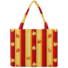 Autumn Fall Leaves Vertical Mini Tote Bag by Celenk