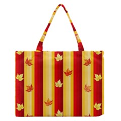 Autumn Fall Leaves Vertical Zipper Medium Tote Bag by Celenk