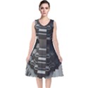 Fractal Render Cube Cubic Shape V-Neck Midi Sleeveless Dress  View1