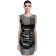 Fractal Render Cube Cubic Shape Classic Sleeveless Midi Dress by Celenk