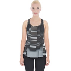 Fractal Render Cube Cubic Shape Piece Up Tank Top