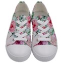 Flowers And Leaves In Soft Purple Colors Kids  Low Top Canvas Sneakers View1