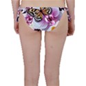 Butterflies With White And Purple Flowers  Bikini Bottom View2