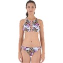 Butterflies With White And Purple Flowers  Perfectly Cut Out Bikini Set View1