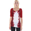 Canada Maple Leaf Art Wide Neckline Tee View1