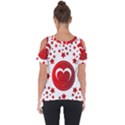 Monogram Heart Pattern Love Red Cut Out Side Drop Tee View2