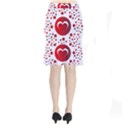 Monogram Heart Pattern Love Red Mermaid Skirt View2