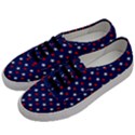 Patriotic Red White Blue Stars Blue Background Men s Classic Low Top Sneakers View2