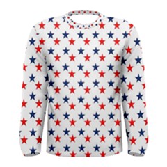 Patriotic Red White Blue Stars Usa Men s Long Sleeve Tee