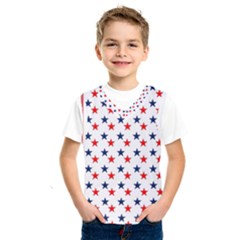 Patriotic Red White Blue Stars Usa Kids  Sportswear by Celenk