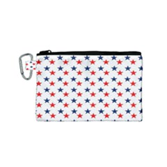 Patriotic Red White Blue Stars Usa Canvas Cosmetic Bag (small)