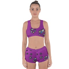 Footprints Paw Animal Track Foot Racerback Boyleg Bikini Set by Celenk