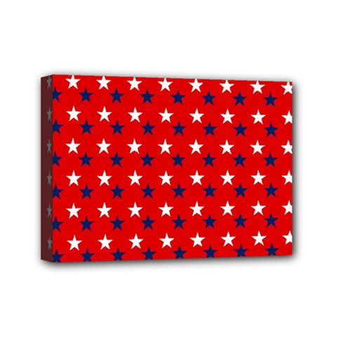 Patriotic Red White Blue Usa Mini Canvas 7  X 5  by Celenk