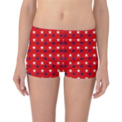 Patriotic Red White Blue Usa Boyleg Bikini Bottoms by Celenk