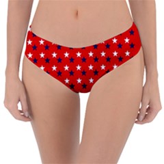 Patriotic Red White Blue Usa Reversible Classic Bikini Bottoms by Celenk