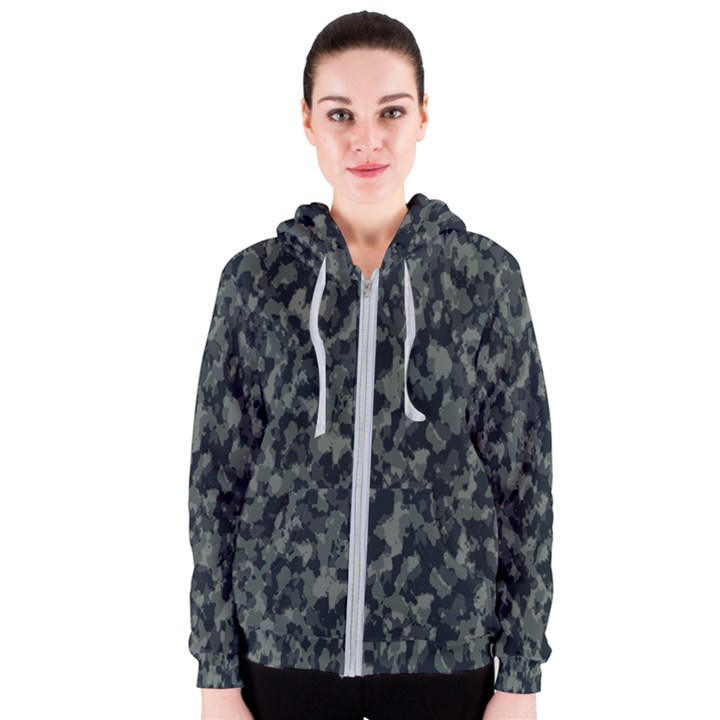 Camouflage Tarn Military Texture Women s Zipper Hoodie