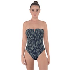 Camouflage Tarn Military Texture Tie Back One Piece Swimsuit