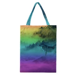 Yellowstone Wolfs Sunset Classic Tote Bag by PodArtist