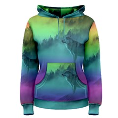 Yellowstone Wolfs Sunset Women s Pullover Hoodie by PodArtist