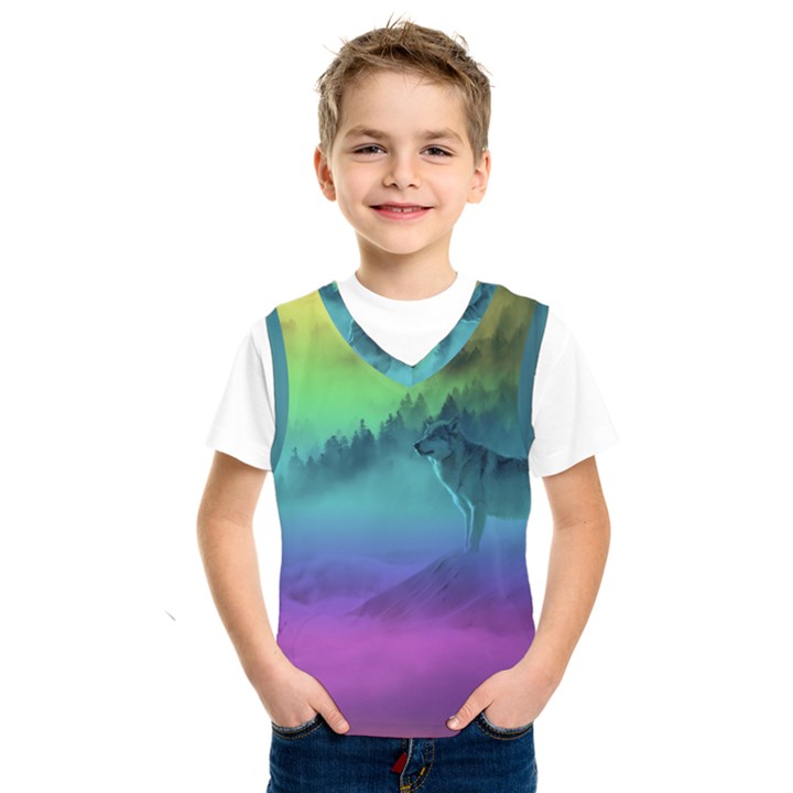 Yellowstone Wolfs Sunset Kids  SportsWear