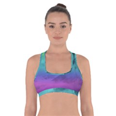 Yellowstone Wolfs Sunset Cross Back Sports Bra by PodArtist