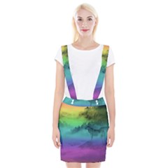 Yellowstone Wolfs Sunset Braces Suspender Skirt by PodArtist