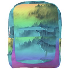 Yellowstone Wolfs Sunset Full Print Backpack by PodArtist