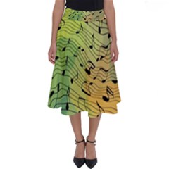 Music Notes Perfect Length Midi Skirt