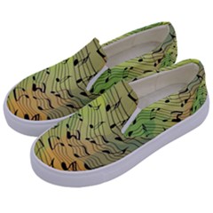 Music Notes Kids  Canvas Slip Ons