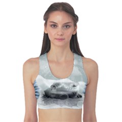 Cute Polar Bear Baby, Merry Christmas Sports Bra by FantasyWorld7