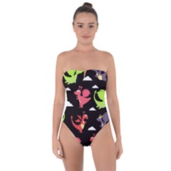 Cute Flying Dragons Tie Back One Piece Swimsuit by Bigfootshirtshop