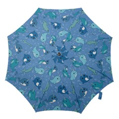 Cute Narwhal Pattern Hook Handle Umbrellas (medium) by Bigfootshirtshop