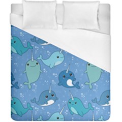 Cute Narwhal Pattern Duvet Cover (california King Size) by Bigfootshirtshop