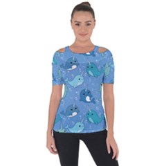 Cute Narwhal Pattern Short Sleeve Top