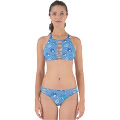 Cute Narwhal Pattern Perfectly Cut Out Bikini Set