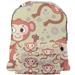 Cute Cartoon Monkeys Pattern Giant Full Print Backpack by Bigfootshirtshop