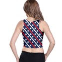 Patriotic Red White Blue Stars Racer Back Crop Top View2