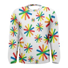 Celebrate Pattern Colorful Design Men s Long Sleeve Tee