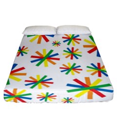 Celebrate Pattern Colorful Design Fitted Sheet (california King Size) by Celenk