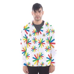 Celebrate Pattern Colorful Design Hooded Wind Breaker (men)