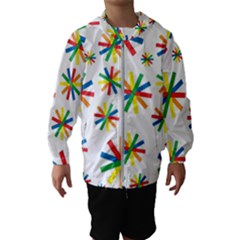 Celebrate Pattern Colorful Design Hooded Wind Breaker (kids) by Celenk