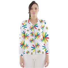 Celebrate Pattern Colorful Design Wind Breaker (women)