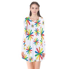 Celebrate Pattern Colorful Design Flare Dress by Celenk