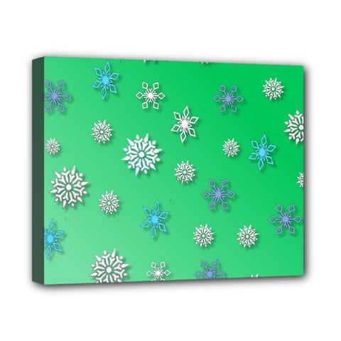 Snowflakes Winter Christmas Overlay Canvas 10  X 8  by Celenk