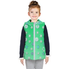 Snowflakes Winter Christmas Overlay Kid s Puffer Vest