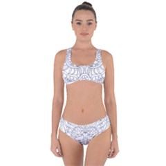 Heart Love Valentines Day Criss Cross Bikini Set by Celenk