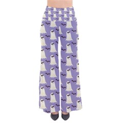 Bat And Ghost Halloween Lilac Paper Pattern Pants by Celenk