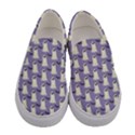 Bat And Ghost Halloween Lilac Paper Pattern Women s Canvas Slip Ons View1