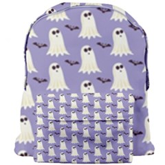 Bat And Ghost Halloween Lilac Paper Pattern Giant Full Print Backpack