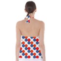 Geometric Design Red White Blue Babydoll Tankini Top View2